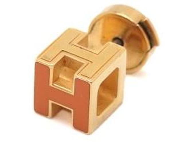 Hermès Würfel-Ohrringe Orange - Ansicht 3
