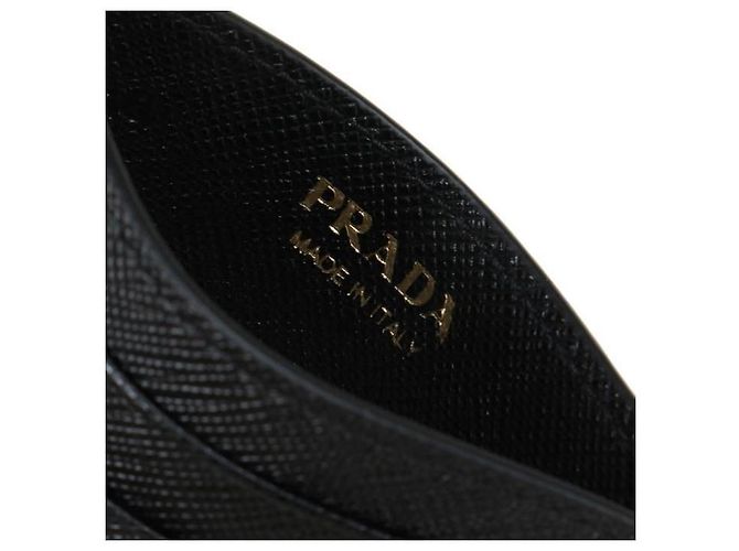 Prada Tarjetero Saffiano stamp: QWA Negro - vista 10