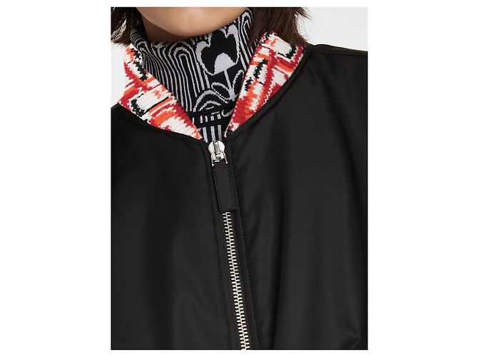 Prada Re-Nylon Strick-Bomberjacke NERO Schwarz - Ansicht 5