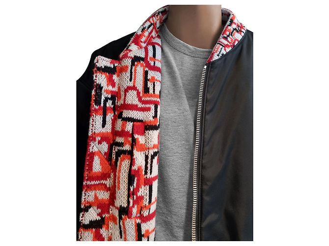 Prada Re-Nylon Strick-Bomberjacke NERO Schwarz - Ansicht 6
