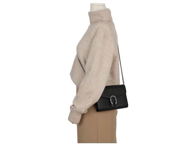 Gucci Borsa a tracolla portafoglio con catena Dionysus Nero - vista 10