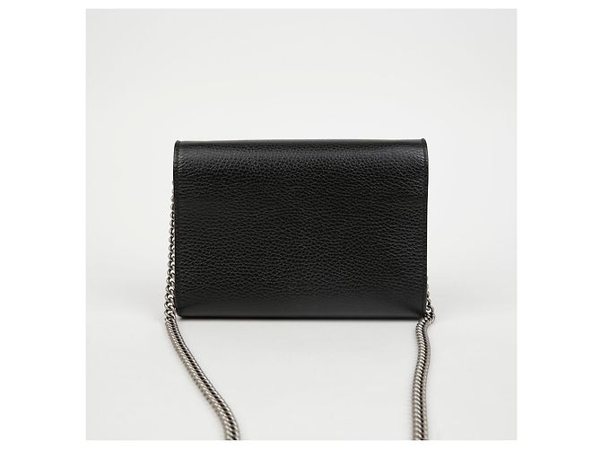Gucci Borsa a tracolla portafoglio con catena Dionysus Nero - vista 3