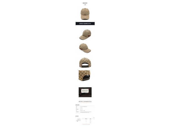 Gucci Web Detail GG Canvas Baseballkappe KQWBG - Ansicht 3
