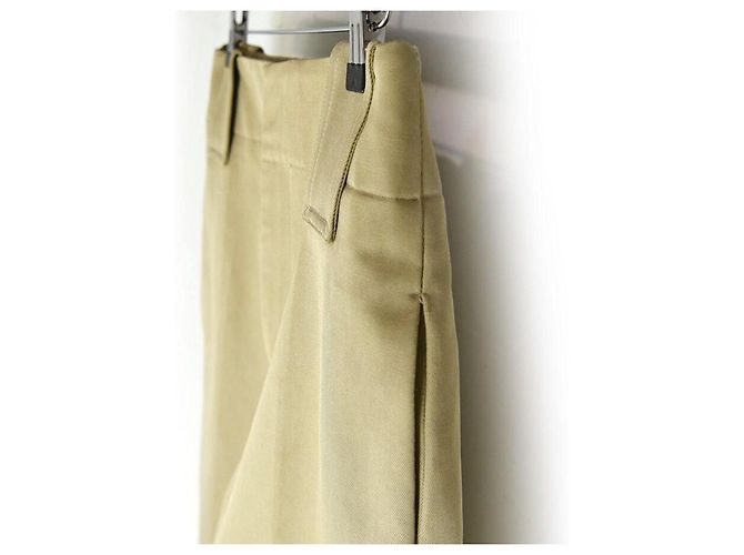 Bottega Veneta Pantaloni in cotone impermeabili stretch D'oro - vista 2