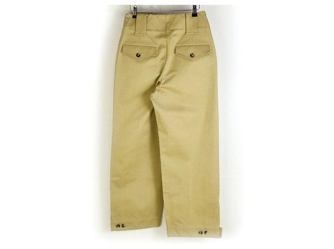 Bottega Veneta Pantaloni in cotone impermeabili stretch D'oro - vista 3