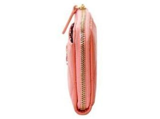 Chanel Tarjetero acolchado rosa - vista 2