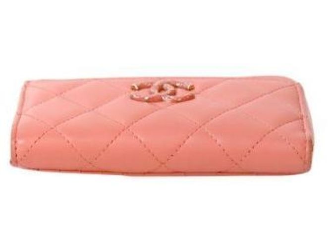 Chanel Tarjetero acolchado rosa - vista 4