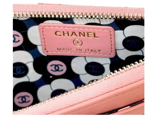 Chanel Tarjetero acolchado rosa - vista 5