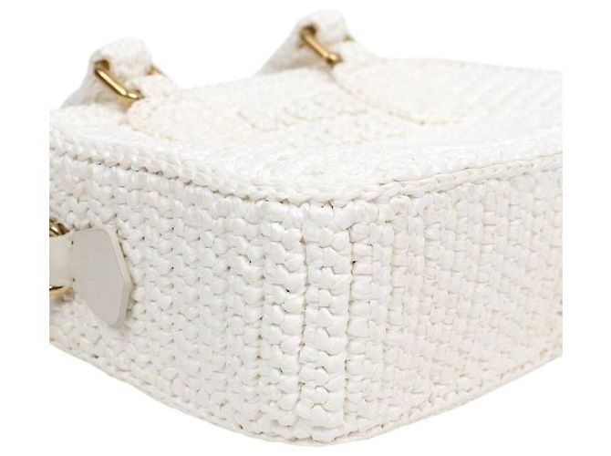 Miu Miu White Arcadi Crochet Tote Bag - view 10