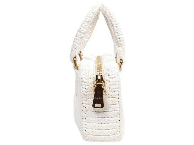 Miu Miu White Arcadi Crochet Tote Bag - view 2