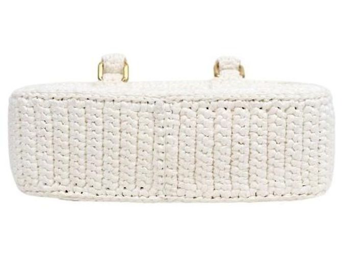 Miu Miu White Arcadi Crochet Tote Bag - view 4