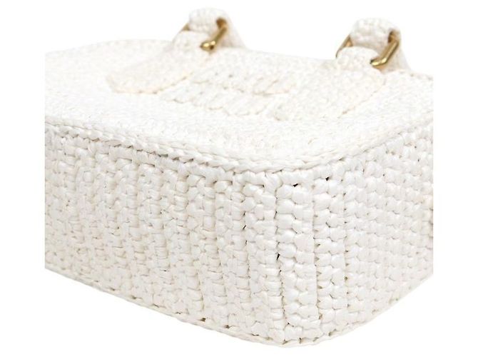 Miu Miu White Arcadi Crochet Tote Bag - view 9
