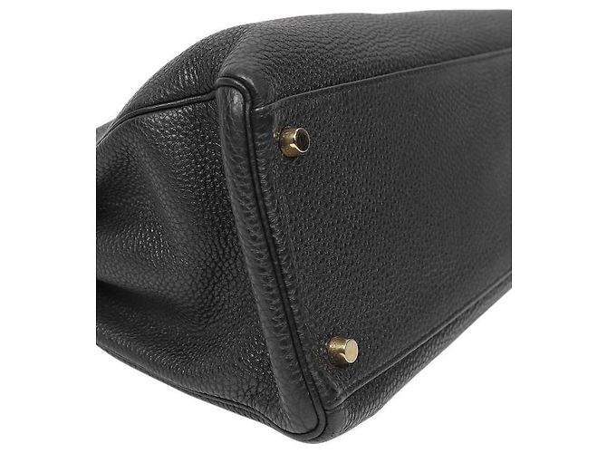Hermès Schwarze Kelly Bag Square mit Stamp - Ansicht 5