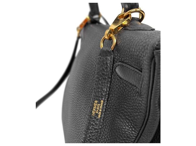 Hermès Schwarze Kelly Bag Square mit Stamp - Ansicht 7