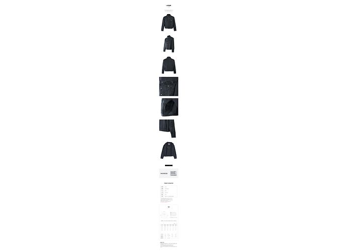 Loewe Giacca in denim Anagram da uomo Nero - vista 11