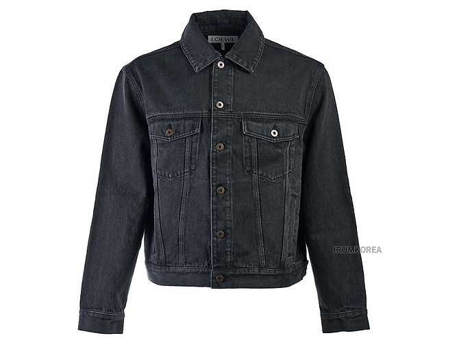 Loewe Giacca in denim Anagram da uomo Nero - vista 2