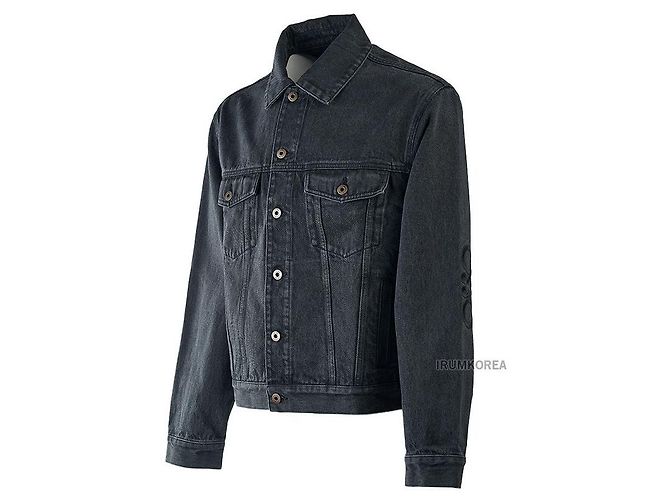 Loewe Giacca in denim Anagram da uomo Nero - vista 3