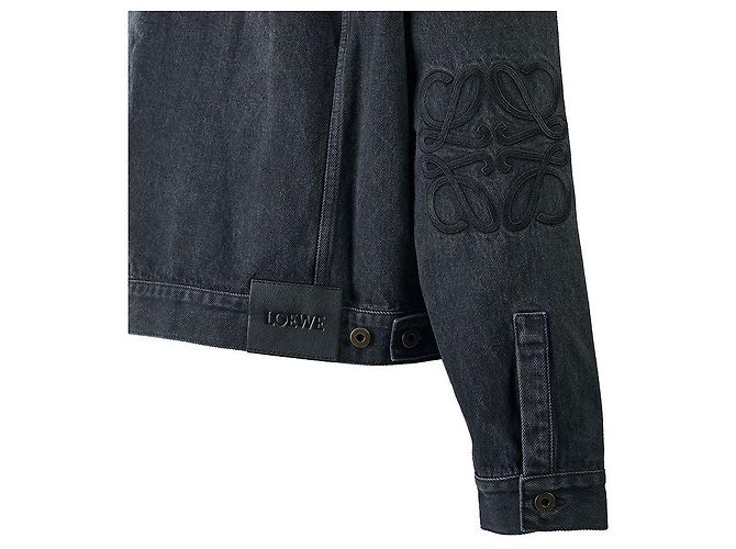 Loewe Giacca in denim Anagram da uomo Nero - vista 7