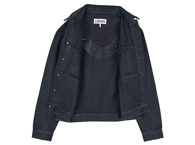 Loewe Giacca in denim Anagram da uomo Nero - vista 8