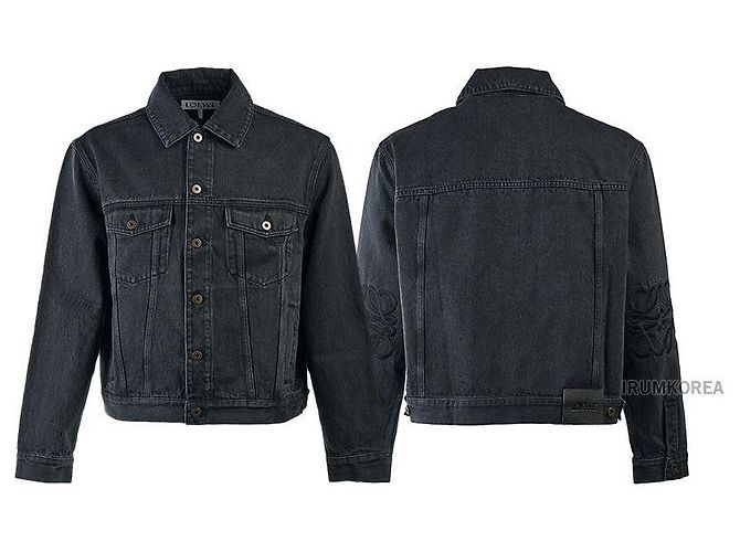Loewe Giacca in denim Anagram da uomo Nero - vista 9