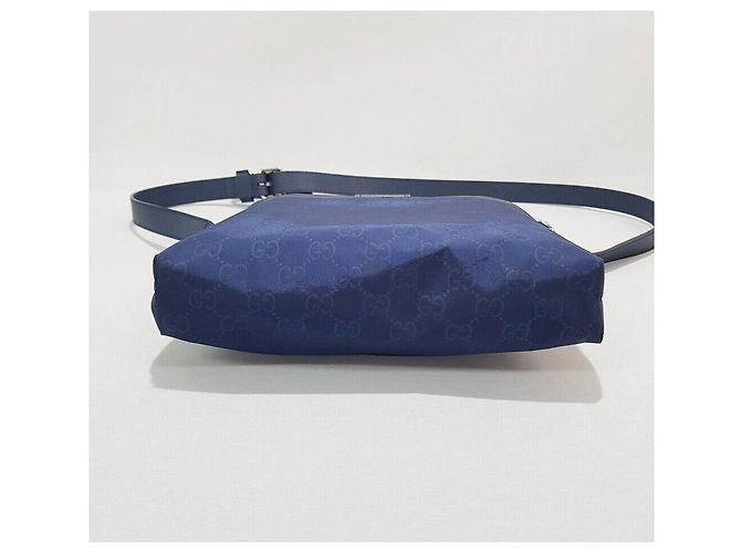 Gucci Borsa a tracolla Sima Nylon Blu - vista 6