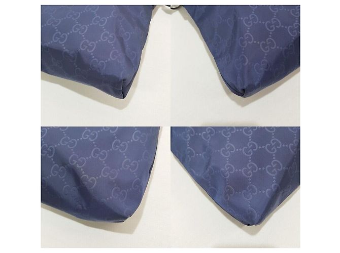 Gucci Borsa a tracolla Sima Nylon Blu - vista 7
