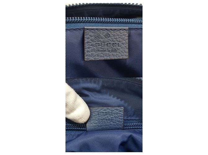 Gucci Borsa a tracolla Sima Nylon Blu - vista 9