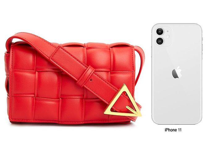 Bottega Veneta Borsa Cassette Intrecciato da donna Rosso - vista 12