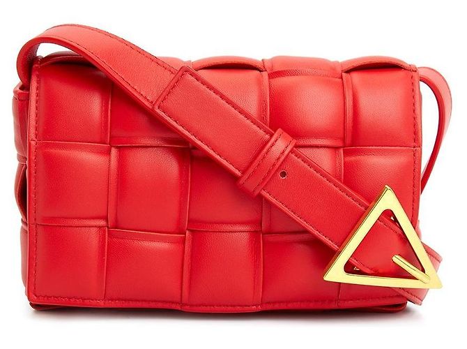 Bottega Veneta Borsa Cassette Intrecciato da donna Rosso - vista 2