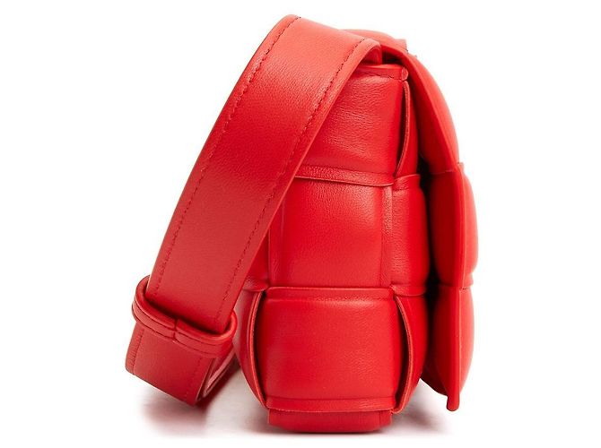 Bottega Veneta Borsa Cassette Intrecciato da donna Rosso - vista 4