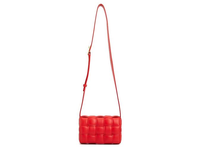 Bottega Veneta Borsa Cassette Intrecciato da donna Rosso - vista 8