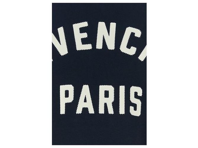 Givenchy T-shirt de algodão com patch Paris Azul - vista 5