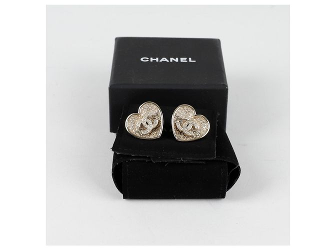Chanel Brincos de cristal em forma de coração Multicor - vista 2