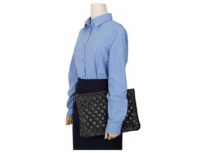 Chanel Clutch Caviar Classic Large Nero - vista 11