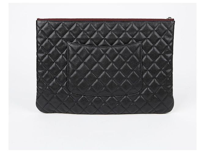 Chanel Clutch Caviar Classic Large Nero - vista 4
