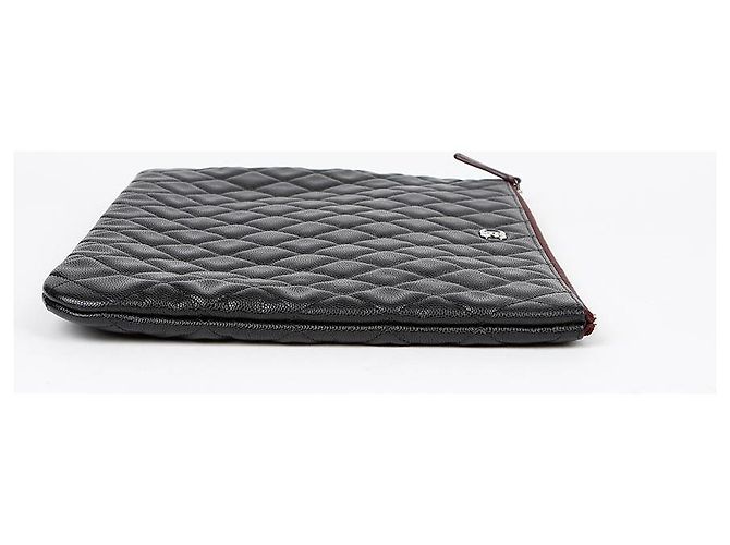 Chanel Clutch Caviar Classic Large Nero - vista 5