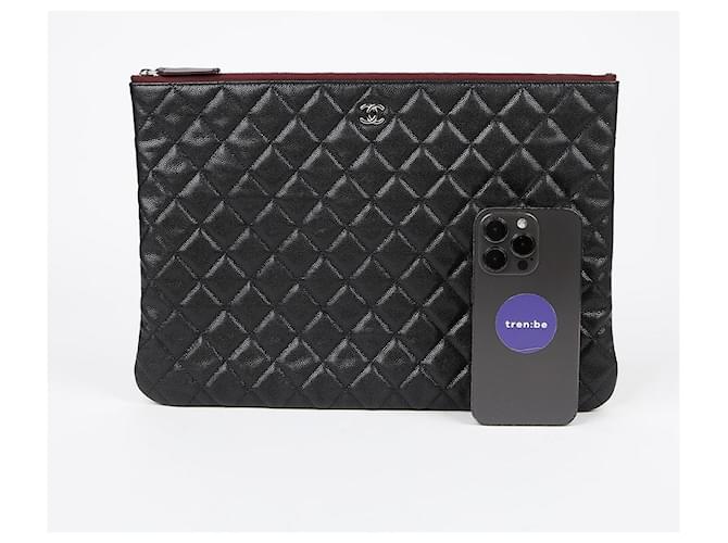 Chanel Clutch Caviar Classic Large Nero - vista 9