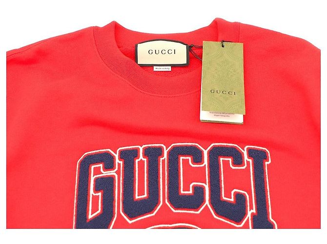 Gucci Bestickter Sweatshirt aus Baumwolljersey Rot - Ansicht 10