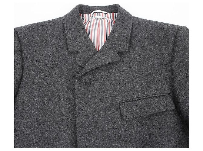 Thom Browne Größe des Classic Chesterfield Mantels Schwarz - Ansicht 3