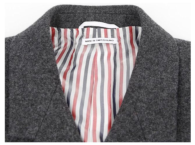 Thom Browne Größe des Classic Chesterfield Mantels Schwarz - Ansicht 4