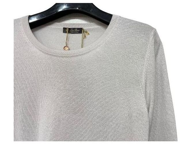 Loro Piana Silberfarbene Strickware Damen - Ansicht 4