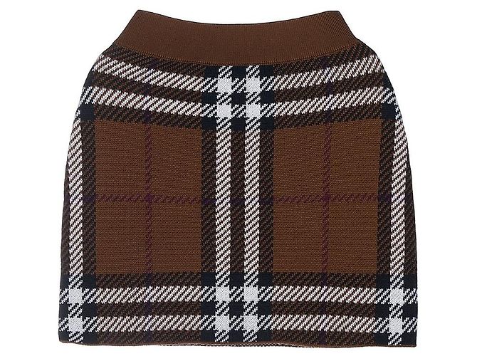 Burberry Minifalda de jacquard de lana a cuadros para mujer Negro - vista 10