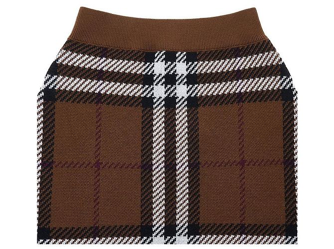 Burberry Minifalda de jacquard de lana a cuadros para mujer Negro - vista 3