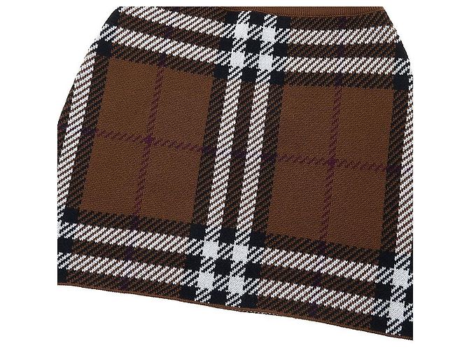 Burberry Minifalda de jacquard de lana a cuadros para mujer Negro - vista 4
