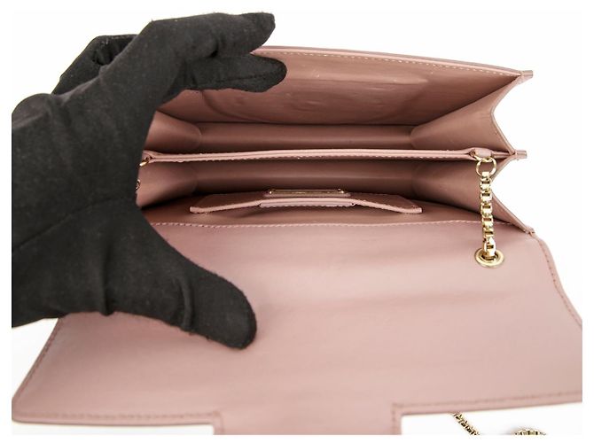 Salvatore Ferragamo Borsa a tracolla con catena Thalia Rosso - vista 11