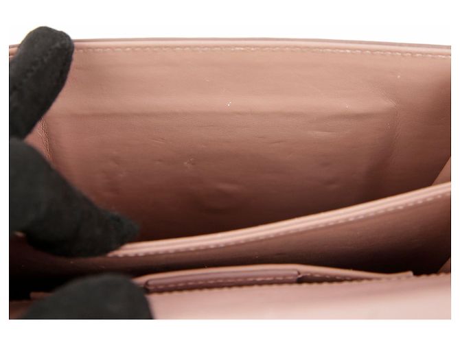 Salvatore Ferragamo Borsa a tracolla con catena Thalia Rosso - vista 12