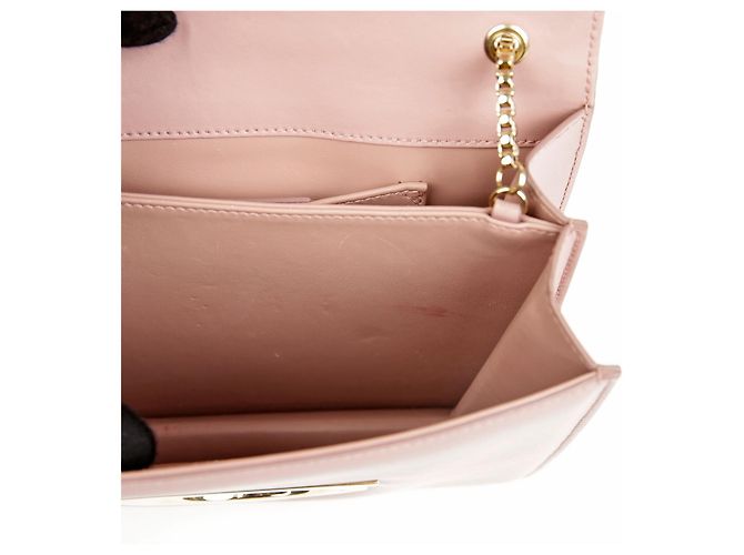 Salvatore Ferragamo Borsa a tracolla con catena Thalia Rosso - vista 13