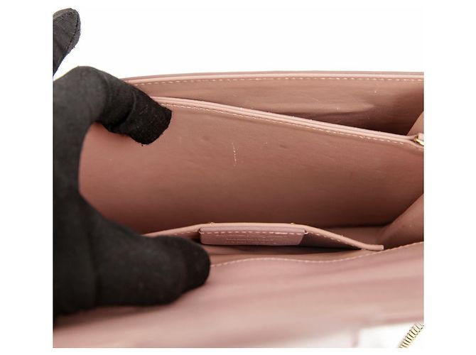 Salvatore Ferragamo Borsa a tracolla con catena Thalia Rosso - vista 14