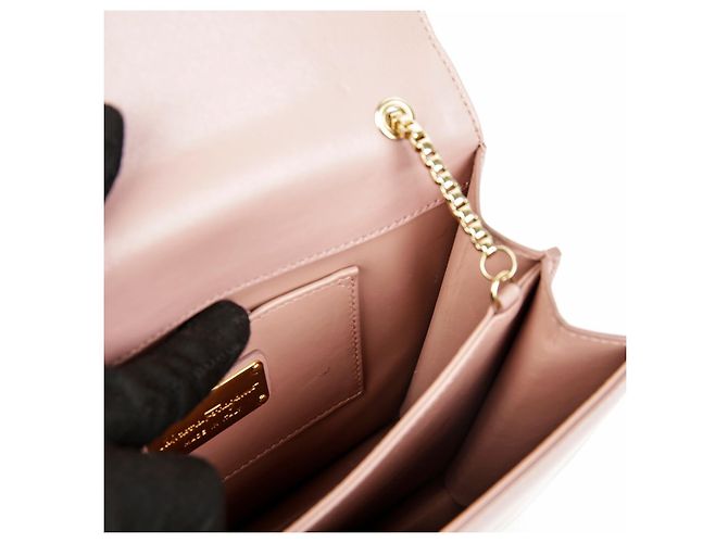 Salvatore Ferragamo Borsa a tracolla con catena Thalia Rosso - vista 15