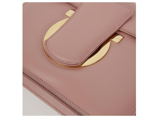 Salvatore Ferragamo Borsa a tracolla con catena Thalia Rosso - vista 8